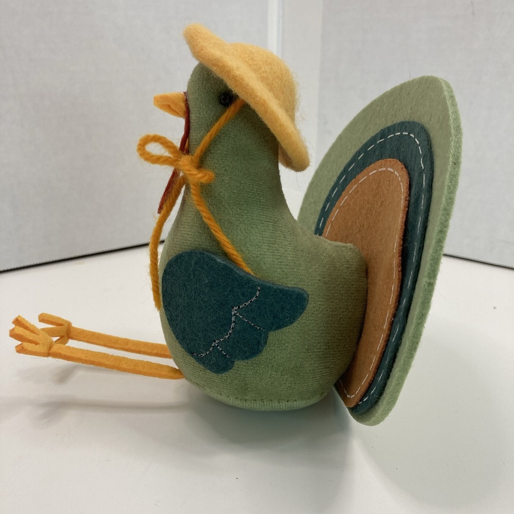Target Bullseye 2022 Felt Fabric Turkey Green Shaded Hat Thanksgiving Fall Decor - Picture 6 of 11